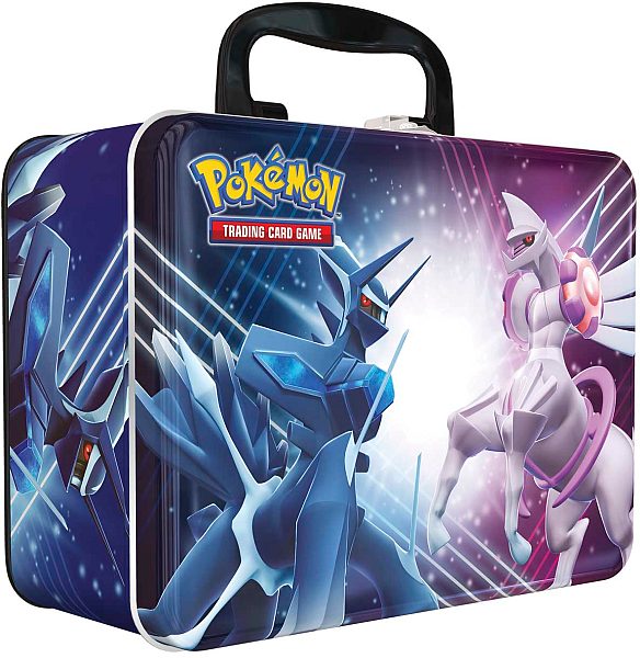 Pokemon Collector Chest Tin 2022 Fall: Sword Shield Dialga Palkia Boosters Promokort 195 184 Nt Og Mere Collectors