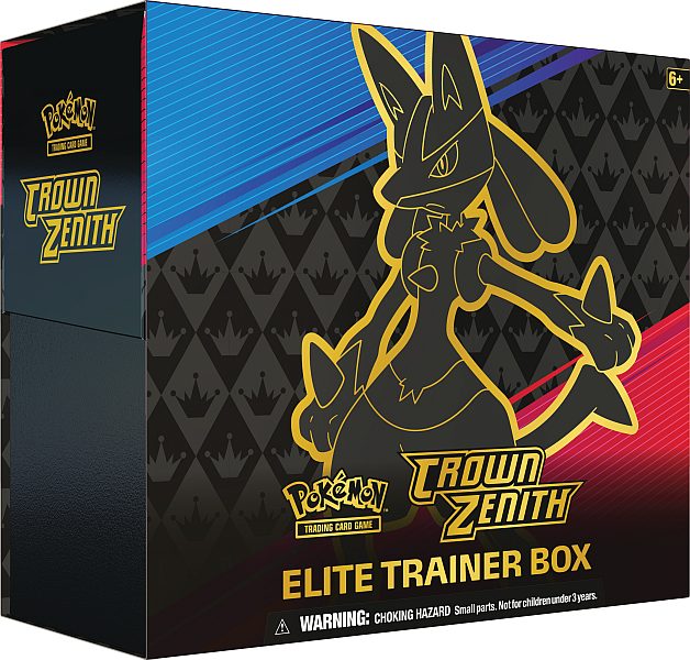 Pokemon Crown Zenith Elite Trainer Box Lucario Turneringsboks For Begyndere 10 Boosters