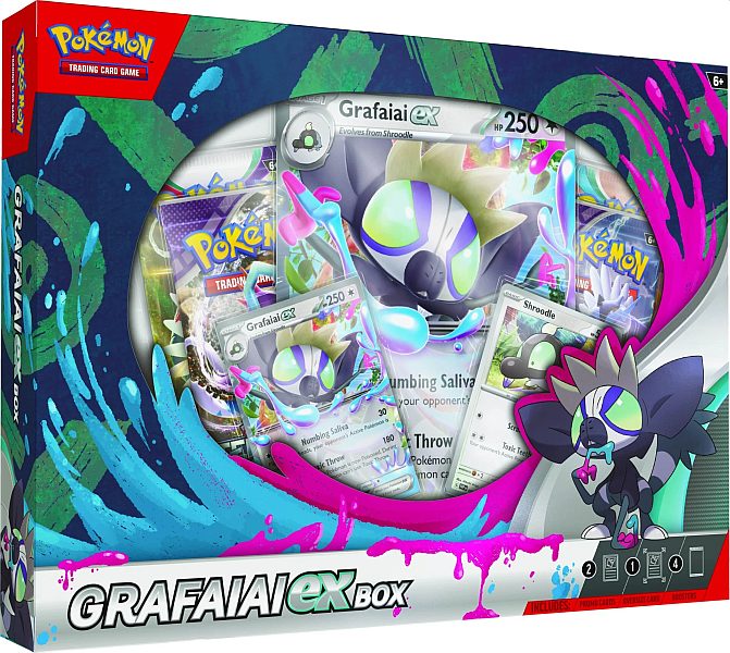 Pokemon Ex Box: Grafaiai Ex 2024 Boosters