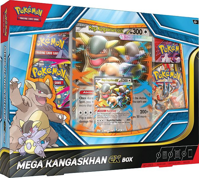 Pokemon Ex Box: Mega Kangaskhan Ex 2025 Boosters