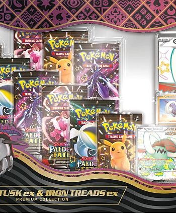 Pokemon Great Tusk Ex   Iron Treads Ex Premium Collection