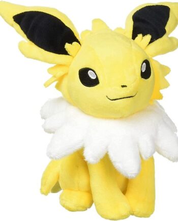 Pokemon Jolteon  Closed Mouth  Sitting  Plush Bamse 20cm  Top Kvalitet