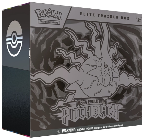 Pokemon Mega Evolution: Pitch Black Elite Trainer Box Mega Darkrai Zarude Boks Med Boosters Promokort Tilbeh 195 184