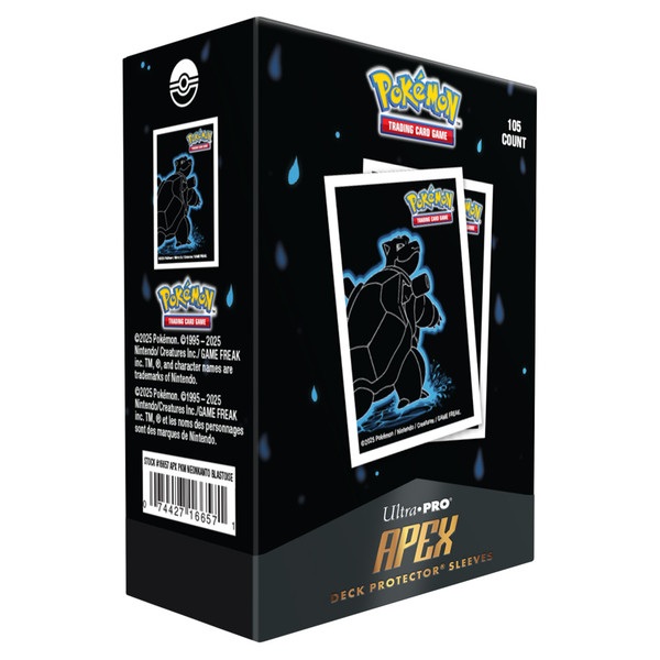 Pokemon Neon Kanto: Blastoise Apex Deck Protector 105 Lommer Ultra Pro Sleeves 16657