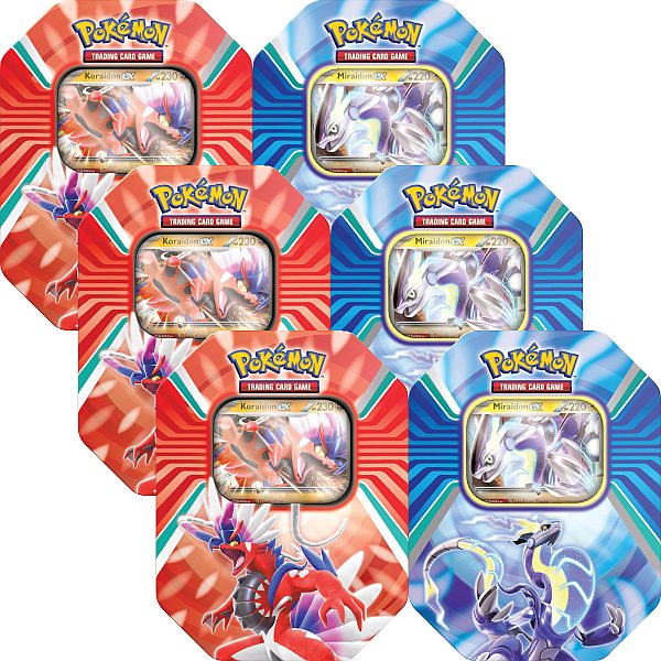 Pokemon Paldea Legends Tins Case Koraidon Miraidon