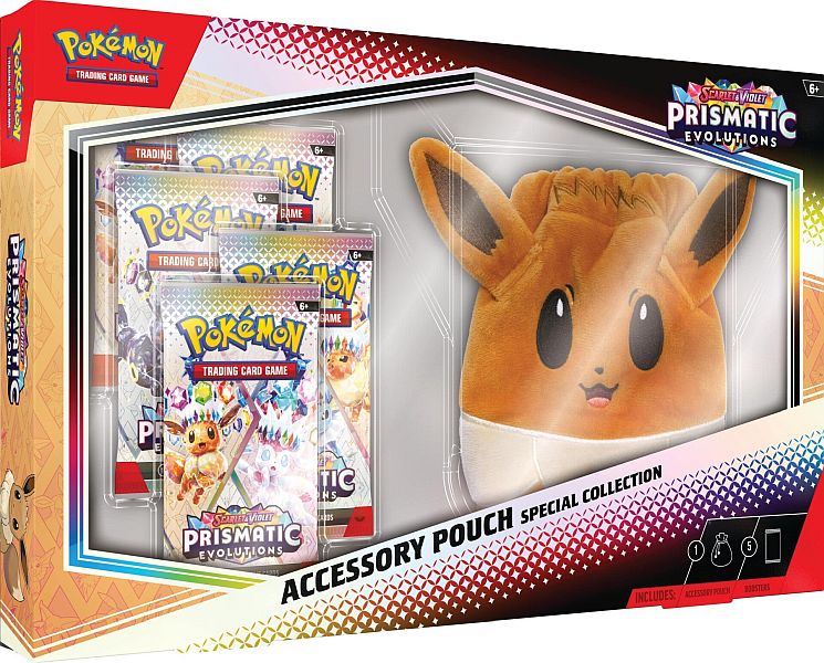 Pokemon Prismatic Evolutions Accessory Pouch Collection