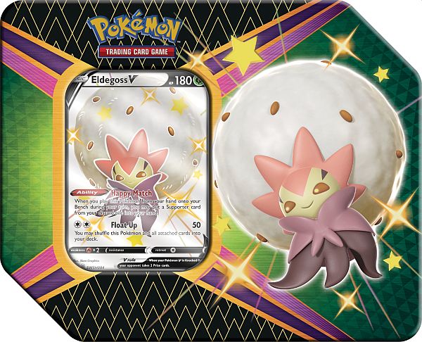 Pokemon Shining Fates Tin: Shiny Eldegoss      Boosters