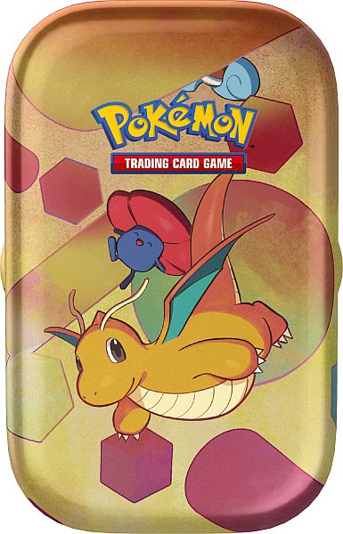 Pokemon Tin Kasse 2023 Fall Scarlet   Violet: 151 Mini Tin: Dragonite    Boosters     195 184 Nt