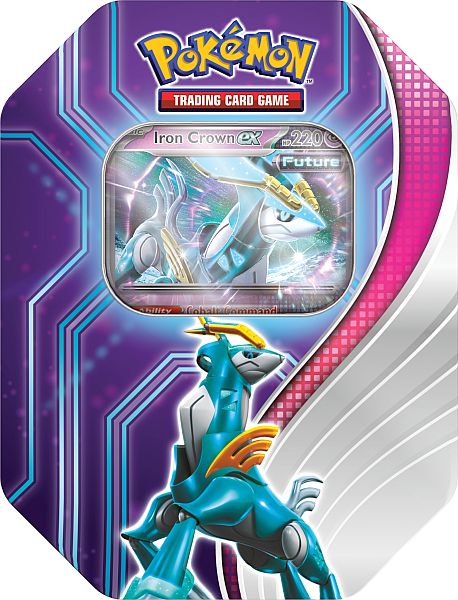 Pokemon Tin Kasse 2024 Wave Fall: Iron Crown Ex Future Cobalion Paradox Destinies Collector Tin Box Boosters