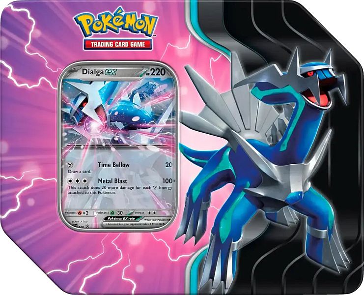 Pokemon Tin Kasse 2025 Wave Spring Usa Version : Dialga Ex Azure Legends Collector Tin Box Boosters