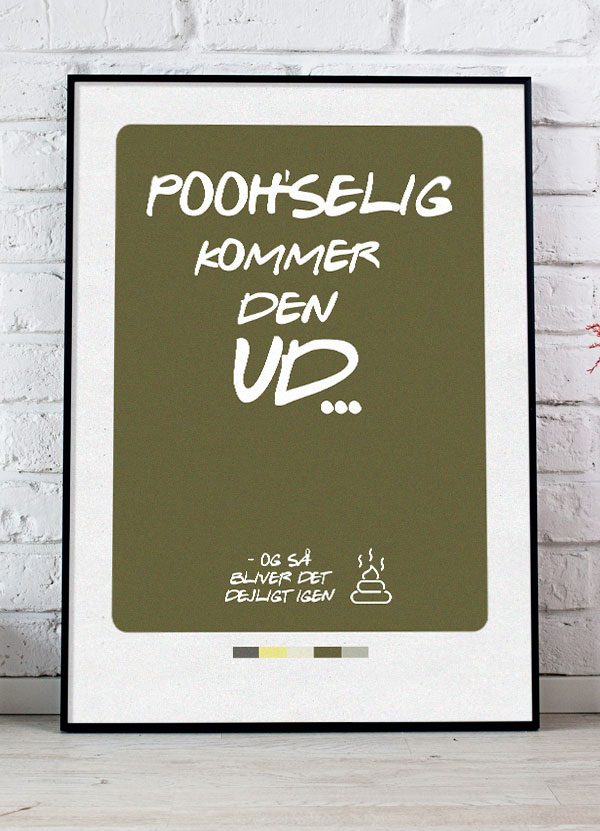 Poohselig-kommer-den-ud-toiletplakat 21   29    A4  Kr  199 -