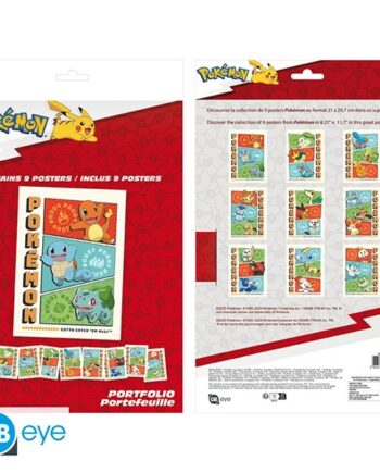 Poster Plakat Pokemon  Portfolio    Stk  Starters 21x29 7cm