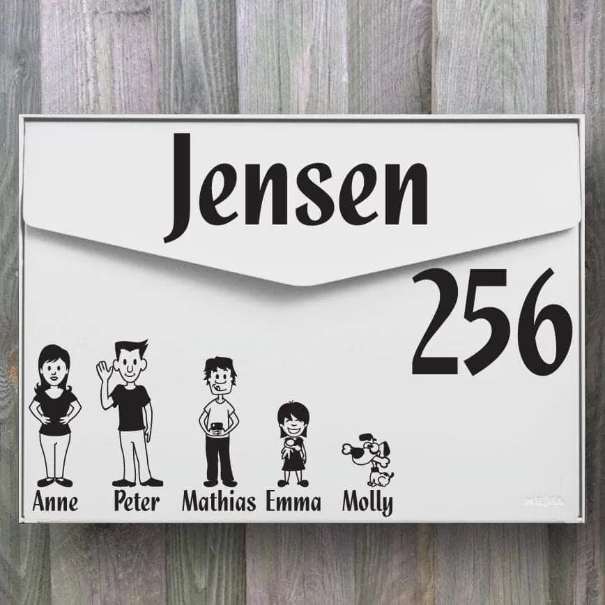 Postkasse Familie Wallsticker
