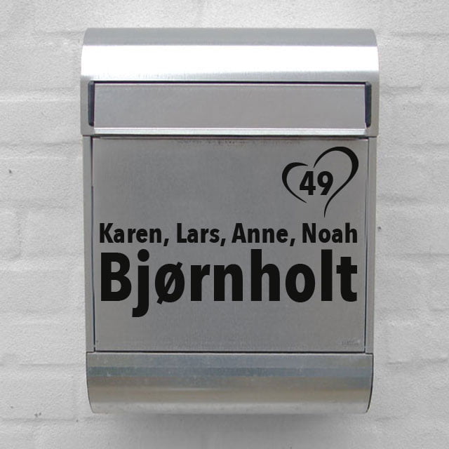 Postkasse Hjerte Wallsticker