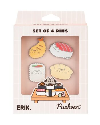 Pusheen Sushi Roll Pin Badges  -pack