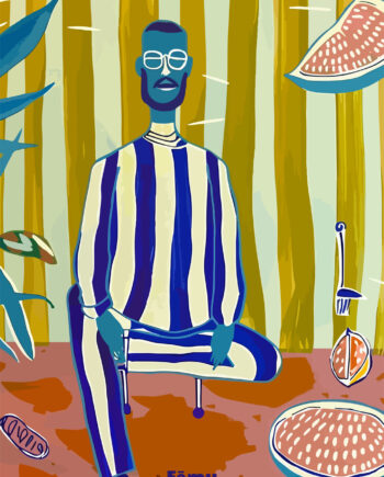 Pyjamasman With Glasses Af Få Mu Illustrations