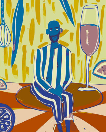 Pyjamasman With Redwine Af Få Mu Illustrations
