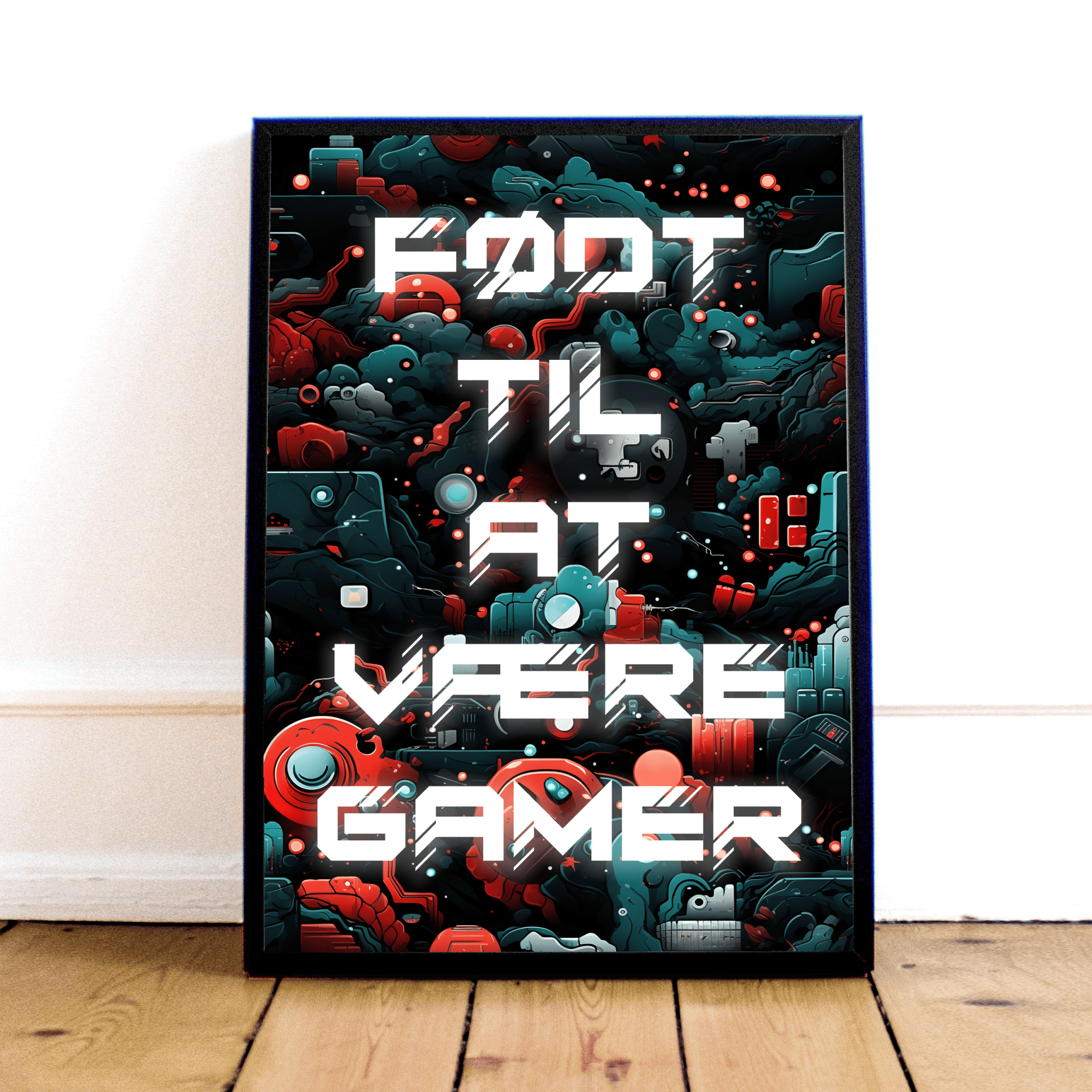 Quot Født Til At Være Gamer Quot Plakat