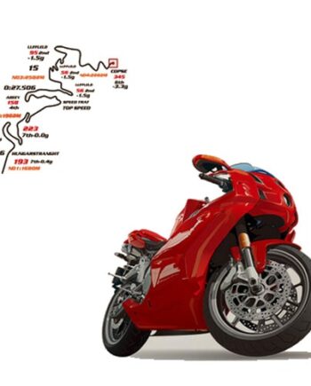 Racer Motorcykel Wallsticker  70x50cm