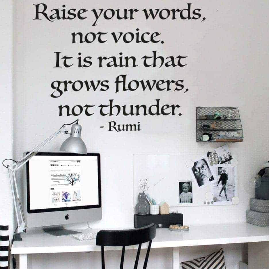 Raise Your Words Wallsticker
