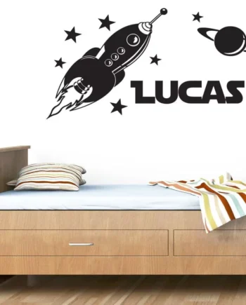 Raket   Eget Navn Wallsticker