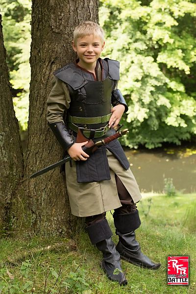 Ready For Battle Leather Armour Black Epic Armoury Small Live Rollespil