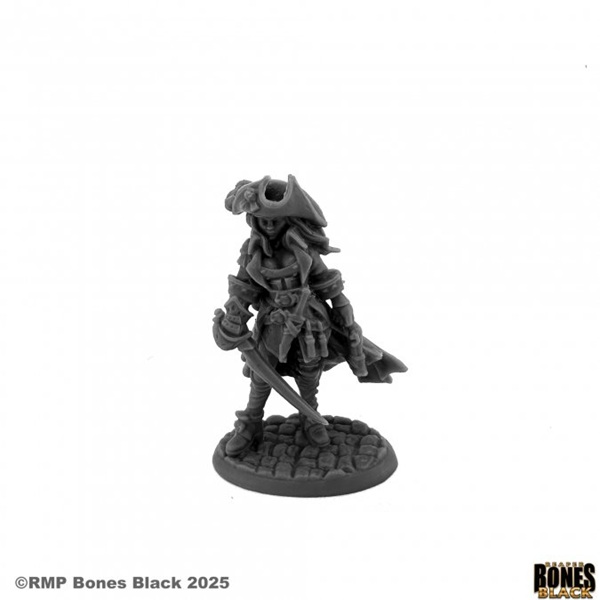 Reaper Bones Black: Angelica Fairweather Pirate Plastic Miniature