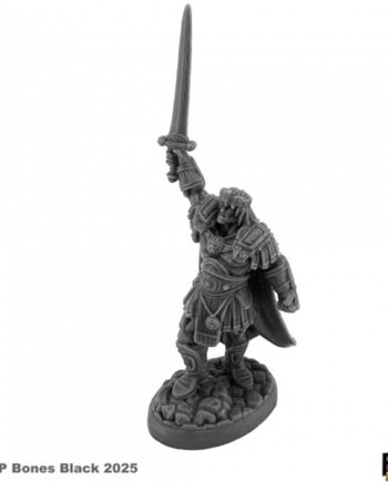 Reaper Bones Black: Cal Arath  Barbarian King Plastic Miniature