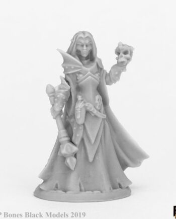 Reaper Bones Black: Dark Elf Priestess Plastic Miniature