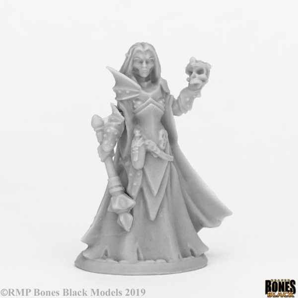 Reaper Bones Black: Dark Elf Priestess Plastic Miniature