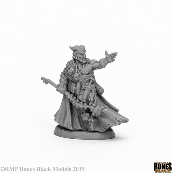 Reaper Bones Black: Vatanis Maggotcrown Warlock Plastic Miniature