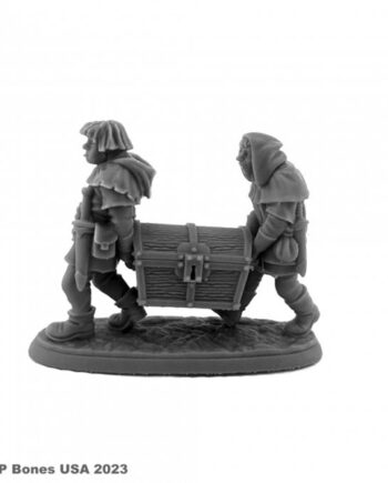 Reaper Bones Usa Dungeon Dwellers: Henchmen: Henchmen And Chest Plastic Miniature