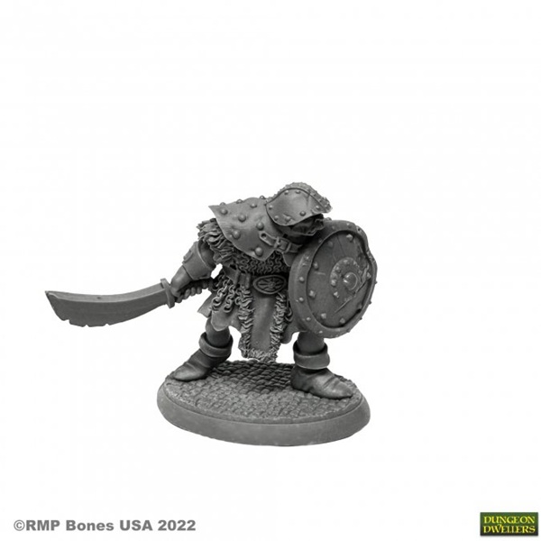 Reaper Bones Usa Dungeon Dwellers: Orc Warrior Of The Ragged Wound Plastic Miniature