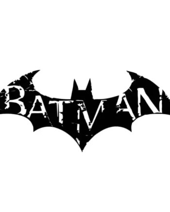 Rustikt Batman Logo  Flot Batman Wallsticker Til Væggen  57x25cm