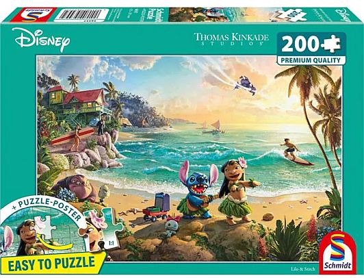 Schmidt Puzzle Puslespil Disney Thomas Kinkade: Lilo Stitch 200 Pieces
