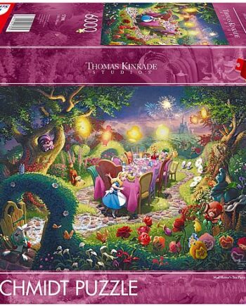 Schmidt Puzzle  Puslespil  Disney Thomas Kinkade: Mad Hatter 226 128 153   Tea Party  6000 Pieces
