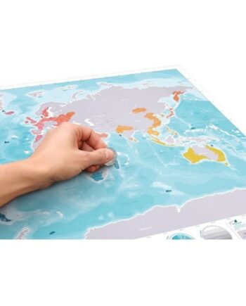 Scratch Map Oceans Verdenskort Med Skrabefelter