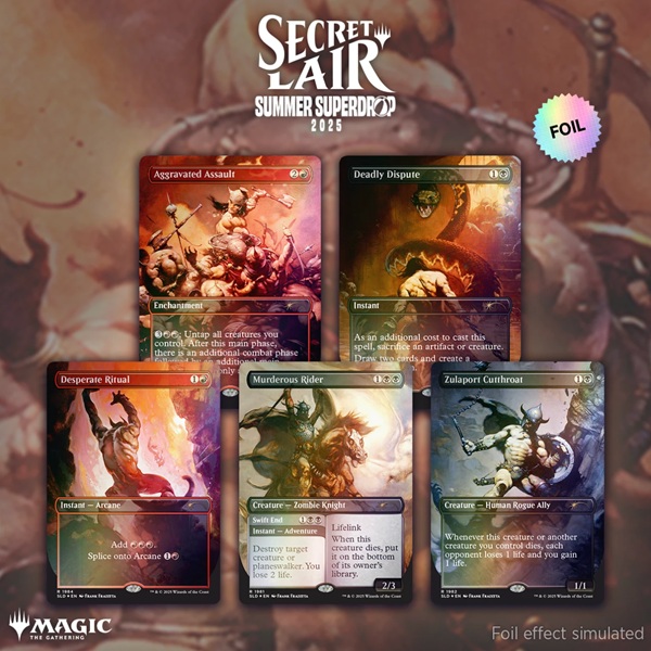Secret Lair Drop Series 2025 : Summer Superdrop: The Art Of Frank Frazetta: The Second Exhibition Foil