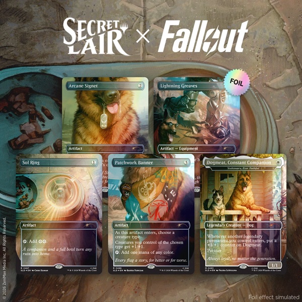 Secret Lair Drop Series 2026 : The Rad Superdrop: Secret Lair Fallout: Greet The Dog Foil