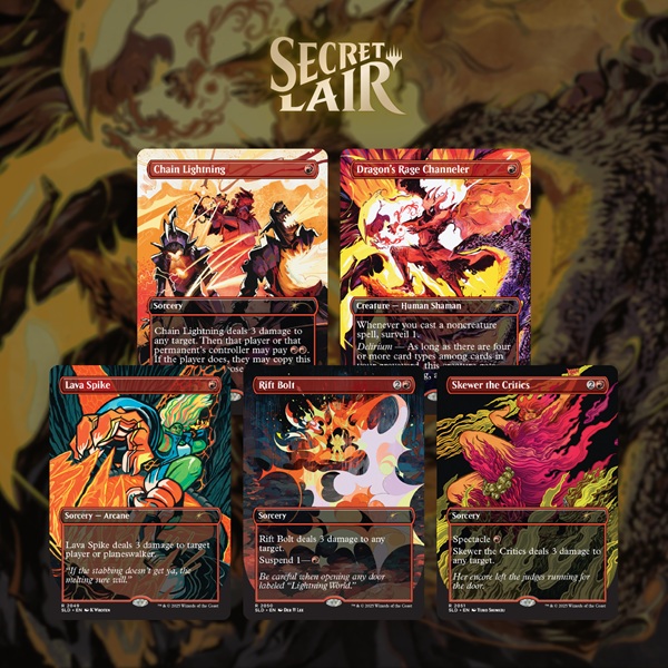 Secret Lair Drop Series 2025 : The Ultimate Pencil Superdrop: Everything Is On Fire Regular