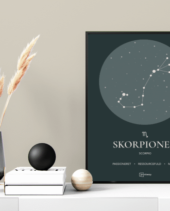 Skorpionen Stjernetegn Plakat Skovgrøn 60 84 Cm  A1