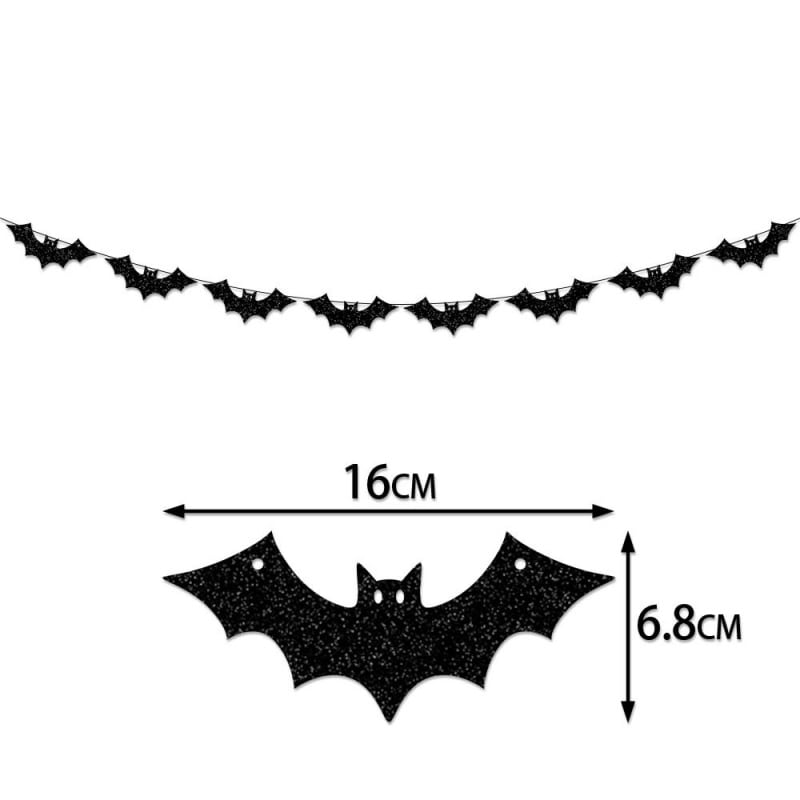 Skræmmende Og    Hyggelig Halloween Pynt  Flagermus