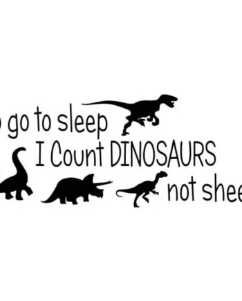 Sød Dinosaurus Wallsticker Med Et Sjovt Citat    Count Dinosaurs
