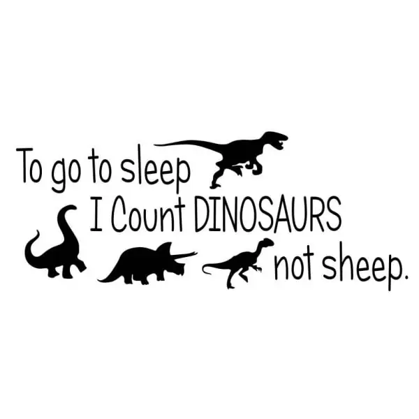 Sød Dinosaurus Wallsticker Med Et Sjovt Citat    Count Dinosaurs