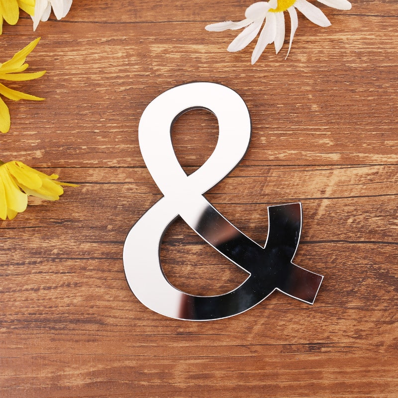 Spejl Bogstav Wallsticker  Unikke Dekorationer Til Dit Hjem  Symbol:  -tegn