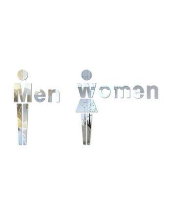 Spejl Toilet Skilt  Sjov Og Flot Toilet Spejl Wallsticker  Men   Women