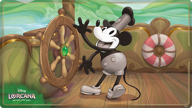 Spillem 195 165 Tte Playmat Disney Lorcana Tcg: Mickey Mouse Steamboat Pilot