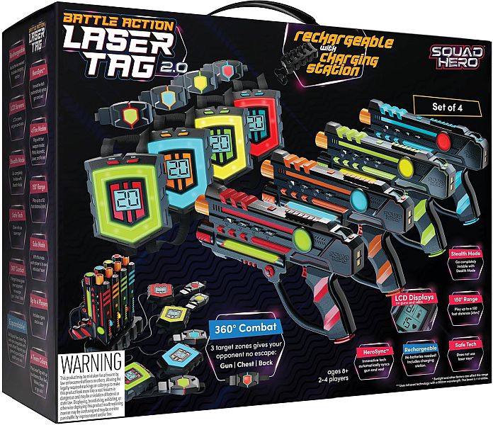 Squad Hero Laser Tag: Battle Action Set Of With Charging Station