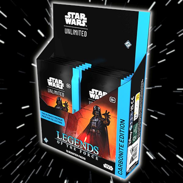 Star Wars: Unlimited Tcg Set : Legends Of The Force Carbonite Booster Display Box Med 12 Carbonite Packs