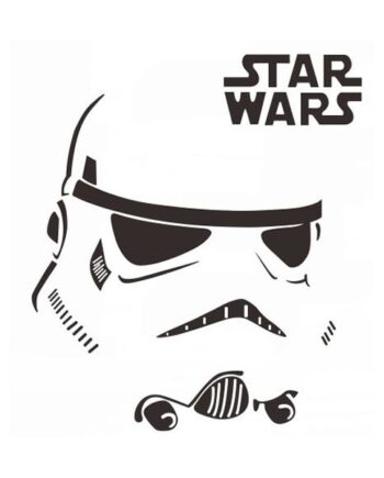 Star Wars Wallsticker  Stormtrooper Maske  41x32cm